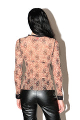 JEAN PAUL GAULTIER MAILLE Patterned Mesh Top