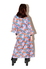 70s Long Floral Robe