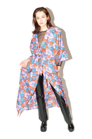 70s Long Floral Robe