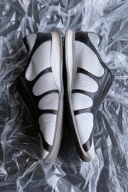 PRADA Black + SIlver Slip-On Sneakers