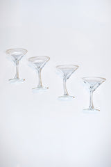 Curved Stem Martini Glasses