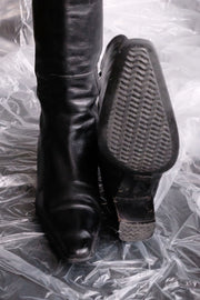 GEOX Black Leather Knee High Boots