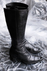GEOX Black Leather Knee High Boots