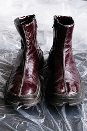 Extra Wide Sole Burgundy Leather Boots
