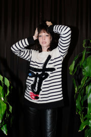 JEAN PAUL GAULTIER x LINDEX Striped Picasso Face Sweater